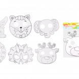 Kreatív készlet – kiszínezhető maszk 4 filctollal (22,5 × 20,5 cm)