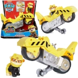 PAW PATROL Rubble Moto Pups – sárga kaszkadőr motorkerékpár figurával