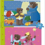 Puzzle Petit Mackó Kicsi 2x48 darab