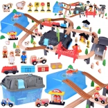 Fa vasúti pálya városi vonattal, 100 db