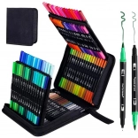 120 darabos színes, kétoldalas vízálló filctoll készlet