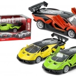 Fém versenyautó visszahúzós működéssel 12 cm