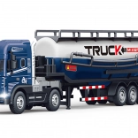 Fém tartálykocsis nyergesvontató fény- és hangeffektekkel, 40 cm