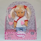 Nena baba 36 cm, doktornős készlettel, sztetoszkóppal és cumisüveggel