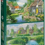 Falcon puzzle Házikók a folyóparton 2×500 darab