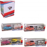 Autó pótkocsival - Játék gyerekeknek, 19 cm