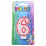 Parti gyertya a tortára - 6-os szám