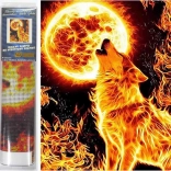 Gyémántfestés Tüzes Telihold 30x40 cm