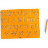 Viga kisbetűk írásának gyakorlótáblája