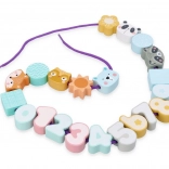 Pasztellszínű fűzhető gyöngyök gyerekeknek