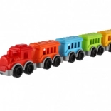 Műanyag vonat 4 kocsival hálóban