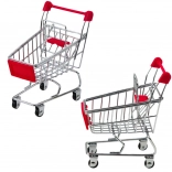 Mini fém bevásárlókocsi gyerekeknek és babáknak – dekoráció és rendszerező