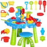 Woopie vízi asztal 2 az 1-ben homokozó székkel és delfines víziparkkal