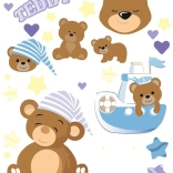 Dekoratív matricák mackókkal