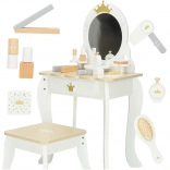 Fa sminkasztal tükörrel és kiegészítőkkel LUliLO Bella