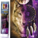 Gyémántszemes festés – Farkasálom 30 × 40 cm