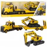 Összeszerelhető nyergesvontató pótkocsival és lánctalpas markolóval – DIY építőkészlet fénnyel és hangokkal