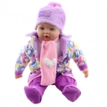 Baba játékbaba kislány 50 cm szívecskékkel