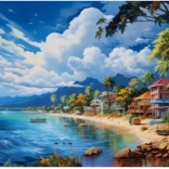 Gyémántfestés Napospart 30x40cm