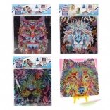 Gyémántfestés Kartonon Állatok 20x20 cm