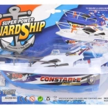 Úszó műanyag, elemes hajó