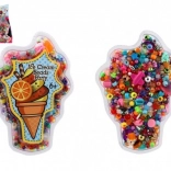 Színes műanyag gyöngyök készlet kreatív alkotáshoz