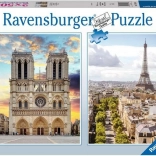 Ravensburger puzzle Párizs meglátogatása 2×500 darab