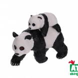 panda figura kölyökkel 8 cm