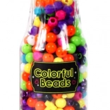 Színes gyöngykészlet üvegcseben