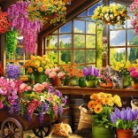 TREFL Puzzle Premium Plus Tea Time: Tavaszi előkészületek 1000 darab