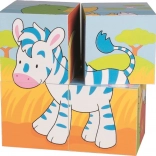 Fa építőkockák Állatkák Goki-tól