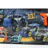 3 az 1-ben autó építőkészlet csavarhúzóval és gyermek fúrógéppel