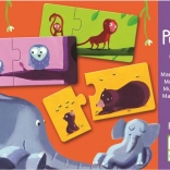 Djeco Állati anyukák és kicsinyeik puzzle 12x2 darabos