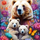 Puzzle Anyai szeretet: Medvék 1000 darab