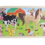 Fa puzzle a farmán, 96 darab
