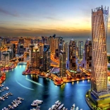 Puzzle Dubaji kikötő éjjel 1000 darab