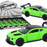 Sportautó 1:32 lendkerekes hajtással, matt zöld