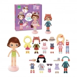 Mágneses fa öltöztető baba, Chloe