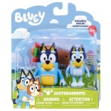 Bluey figurákok gördeszkával