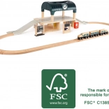 small foot kétszintes állomásos fa vonatpálya