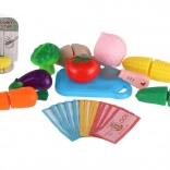 Zöldségszeletelő készlet gyerekeknek vágódeszkával