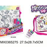 Kiszínezhető Message kézitáska