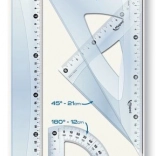 Maped Classic vonalzókészlet, 4 darabos, átlátszó