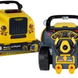 Gyermek szerelős busz – sárga műhelybusz szétszerelhető motorral