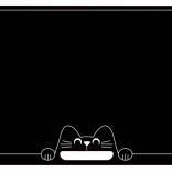 Jeujura kétoldalas tábla cicával