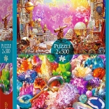 Puzzle 2×500 – űr és kristályok