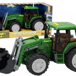 Zöld Traktor Állítható Kanállal és Fényekkel