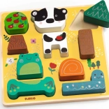 Djeco Puzz & Match Happy Állatkák fa puzzle a legkisebbeknek