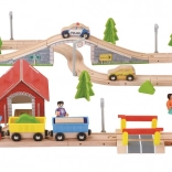 80 darabos fa vonatpálya 2Kids Toys