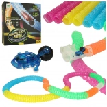 Gyermek építőkészlet - Rugalmas versenypálya gyors kisautóval